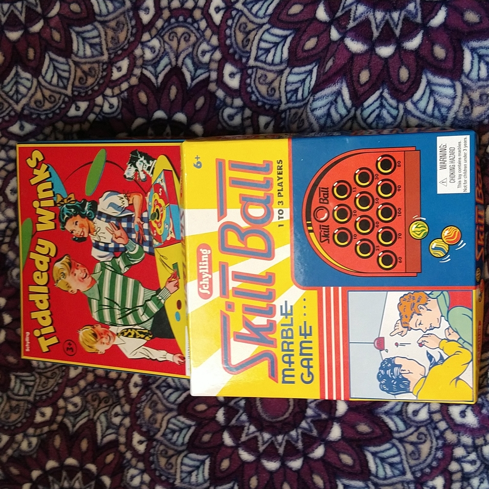 Your Grandpa's games: Tiddly Winks, Skill Ball